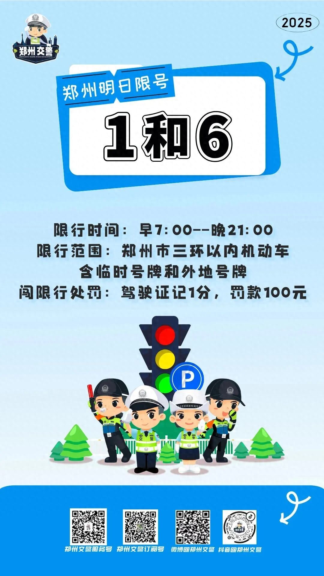 限行_鄭州市限行尾號(hào)1和6處罰 2023年11月17日 鄭州寒潮大風(fēng)降溫天氣