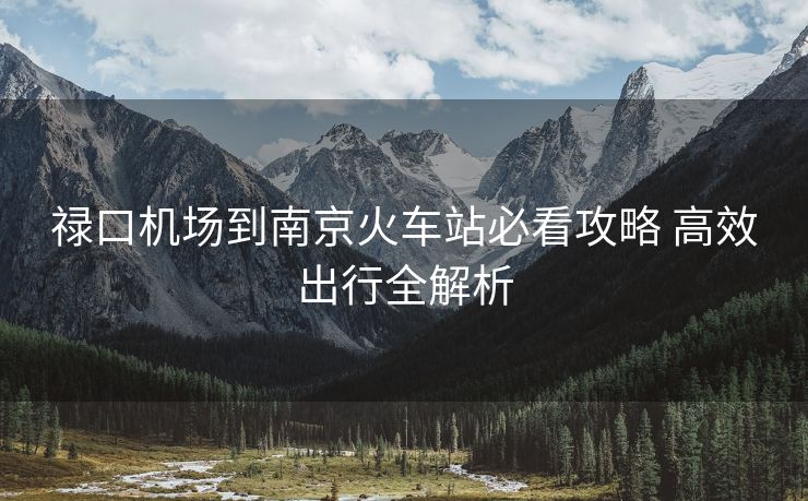 祿口機(jī)場(chǎng)到南京火車(chē)站必看攻略 高效出行全解析