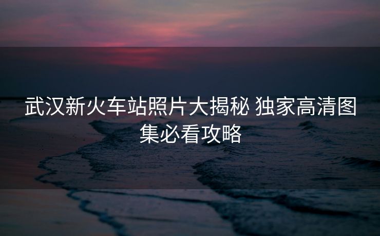武漢新火車站照片大揭秘 獨(dú)家高清圖集必看攻略