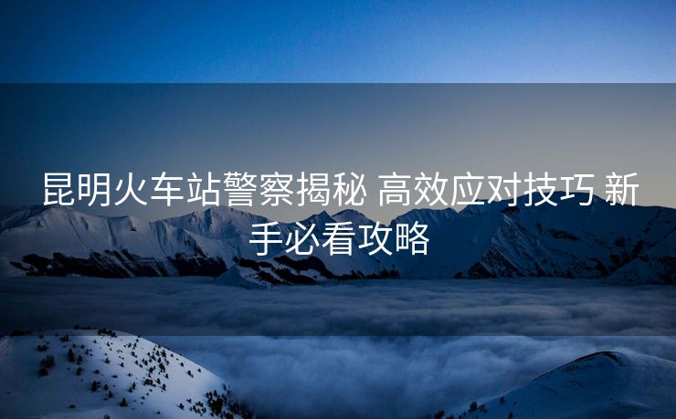 昆明火車站警察揭秘 高效應(yīng)對技巧 新手必看攻略
