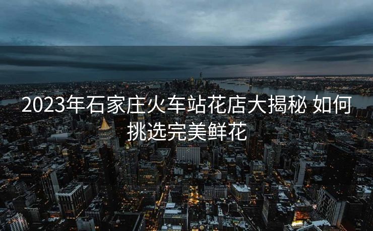 2023年石家莊火車站花店大揭秘 如何挑選完美鮮花